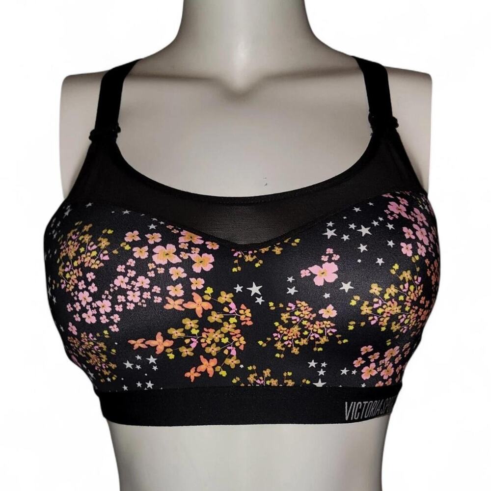 Victorias secret black mesh sports bra